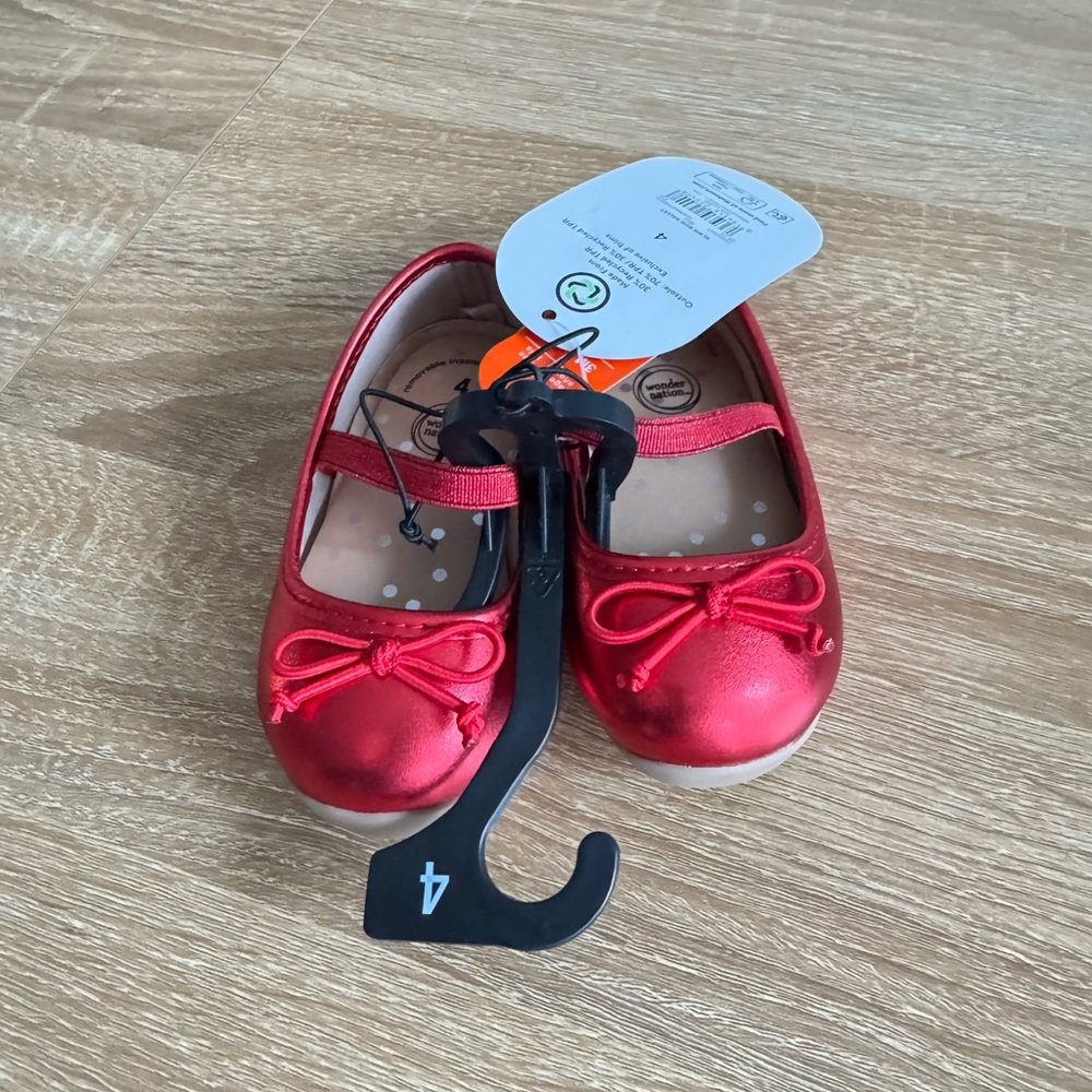 Wonder Nation Shiny Red Kids Dress Shoes